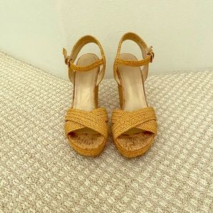Stewart Weitzman straw sandals!